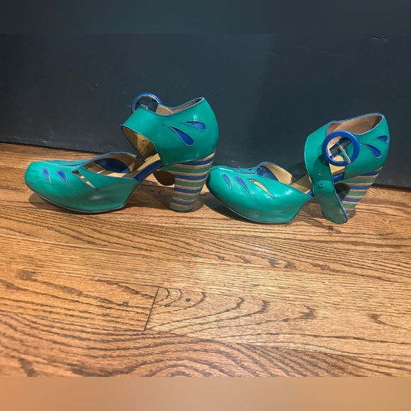 John Fluevog Maier views green blue size 7 - Picture 5 of 9